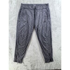 Athleta Gray Heathered‎ Jogger Pants Women's Large Stretch Athleisure Casual